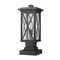 Z-Lite Brookside 1 Light Outdoor Pier Mounted Fixture, Black And Clear Seedy 583PHMS-SQPM-BK - alternate 3